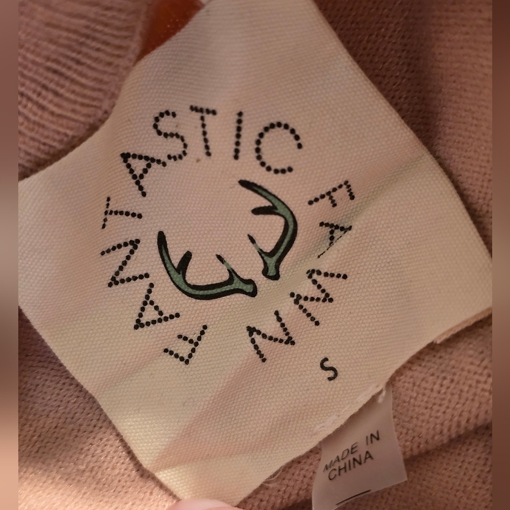 🎀 Fantastic Fawn Pink Bow Knit Sweater | Coquette Balletcore | S NWOT - Picture 3 of 5